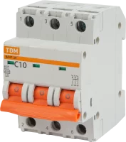Автоматический выключатель TDM Electric ВА47-29 3P C10 А 4.5 кА SQ0206-0107