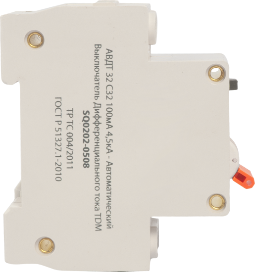 Дифференциальный автомат Tdm Electric АВДТ-32 1P N C32 A 100 мА 4.5 кА AC SQ0202-0508