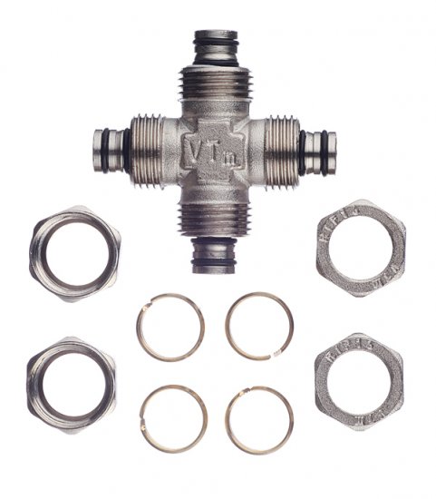 Крестовина VALTEC (VTm.341.N.161616) 16 обж(ц) х 16 обж(ц) х 16 обж(ц) х 16 обж(ц)