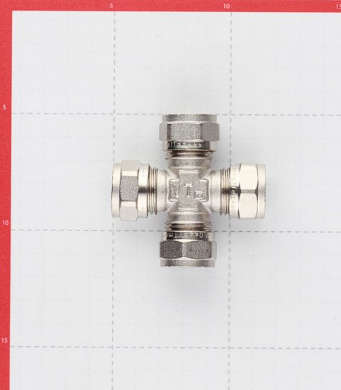 Крестовина VALTEC (VTm.341.N.161616) 16 обж(ц) х 16 обж(ц) х 16 обж(ц) х 16 обж(ц)