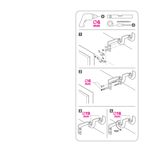 Настенный карниз раздвижной двухрядный Florus d16/19 мм 160-300 см металл цвет белый
