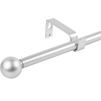 Настенный карниз раздвижной однорядный Шар d13/16 мм 120-210 см металл цвет серебро