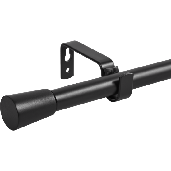 Настенный карниз раздвижной однорядный Pommel d16/19 мм 120-210 см металл цвет черный