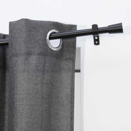 Настенный карниз раздвижной однорядный Pommel d16/19 мм 120-210 см металл цвет черный