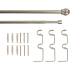 Карниз двухрядный раздвижной Inspire Ikary 160-300 см металл цвет никель
