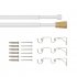 Карниз двухрядный раздвижной Inspire Cripta d16/19 мм 160-300 см металл цвет белый