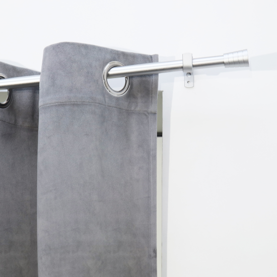 Карниз однорядный раздвижной Pommel 120-210 см металл цвет серебро