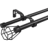 Карниз двухрядный раздвижной Fabo d16/19 мм 160-300 см металл цвет черный