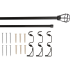 Карниз двухрядный раздвижной Fabo d16/19 мм 160-300 см металл цвет черный