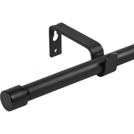 Настенный карниз раздвижной однорядный Цилиндр d13/16 мм 120-210 см металл цвет черный