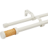 Карниз двухрядный раздвижной Natus 160-300 см металл цвет белый