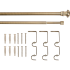 Карниз двухрядный раздвижной Inspire Atik 160-300 см металл цвет латунь