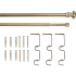 Карниз двухрядный раздвижной Inspire Atik 160-300 см металл цвет латунь