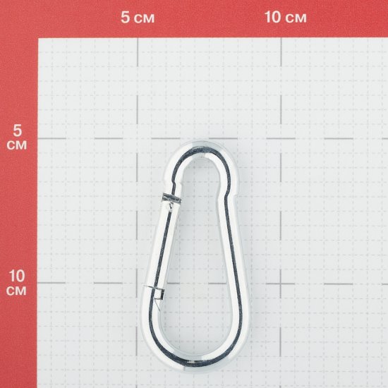 Карабин пружинный d8 мм 80 мм DIN 5299