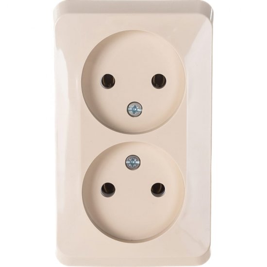 Двухместная розетка Systeme Electric Этюд