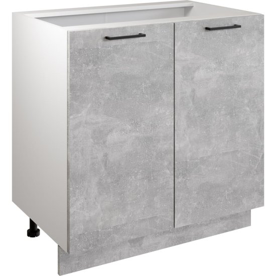 Шкаф - стол Атмосфера 80см с двумя дверцами Simple Н800 Ателье светлое/ Белый