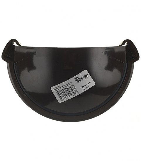 Заглушка желоба Docke Lux пластиковая d140 мм шоколад RAL 8019