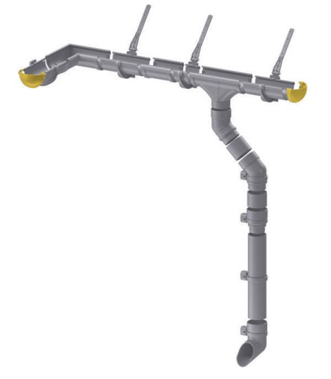 Заглушка желоба Docke Lux пластиковая d140 мм шоколад RAL 8019