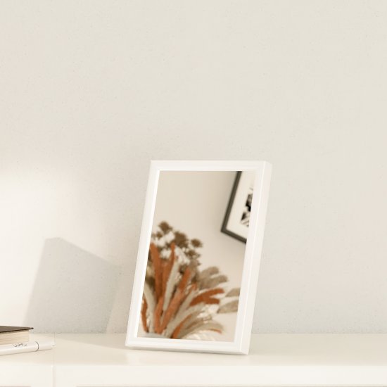 Зеркало декоративное настольное Inspire Lila прямоугольное 11x16 см цвет белый