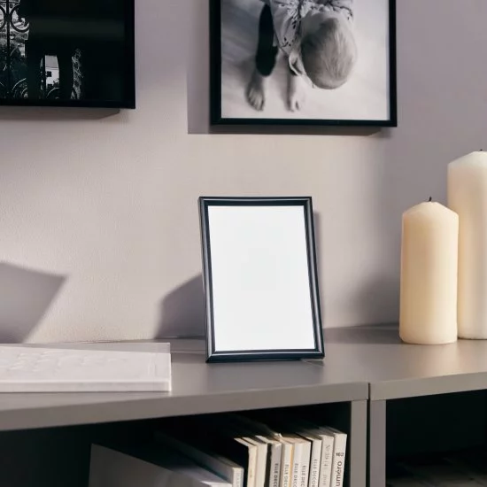 Зеркало декоративное настольное Inspire Lila прямоугольное 11x16 см цвет черный