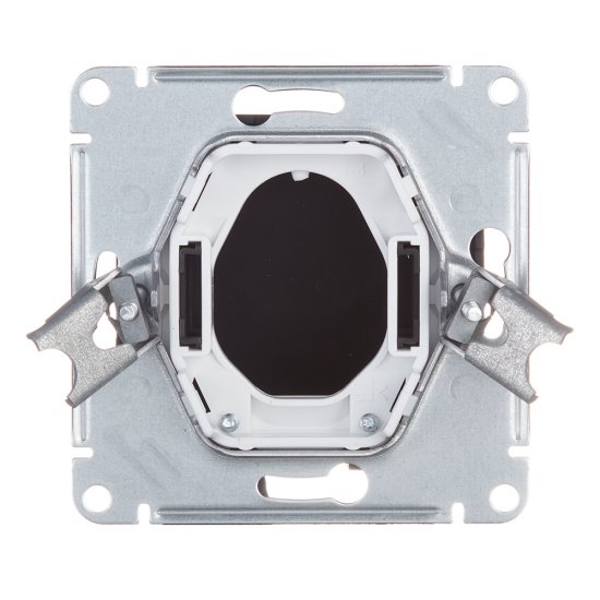 Вывод кабеля Systeme Electric AtlasDesign встраиваемый карбон (ATN001099)