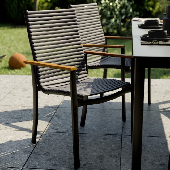 Стул Naterial Dora 62.2x93.8x59.6 см алюминий/пластик цвет темно-серый