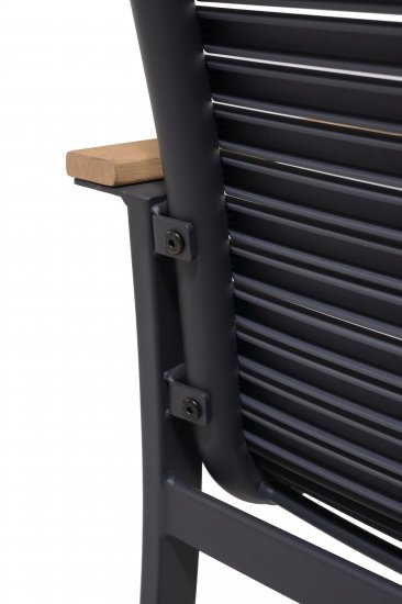 Стул Naterial Dora 62.2x93.8x59.6 см алюминий/пластик цвет темно-серый