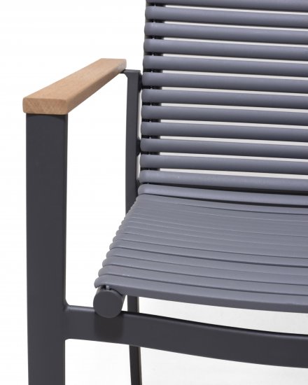 Стул Naterial Dora 62.2x93.8x59.6 см алюминий/пластик цвет темно-серый