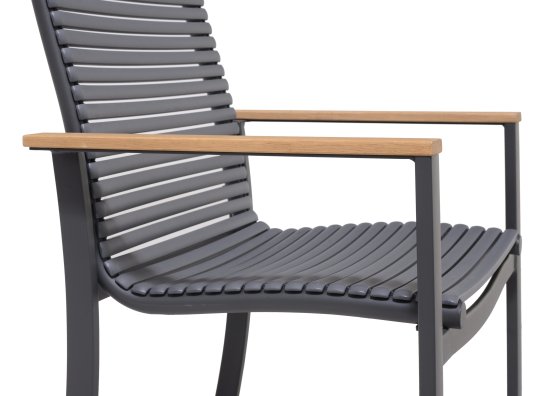 Стул Naterial Dora 62.2x93.8x59.6 см алюминий/пластик цвет темно-серый