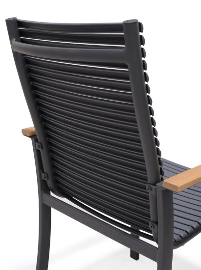 Стул Naterial Dora 62.2x93.8x59.6 см алюминий/пластик цвет темно-серый