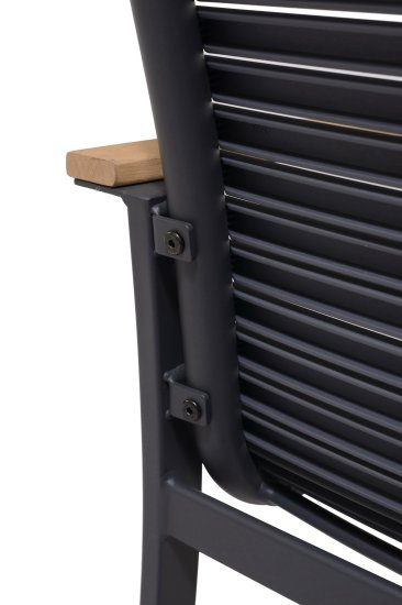 Стул Naterial Dora 62.2x93.8x59.6 см алюминий/пластик цвет темно-серый