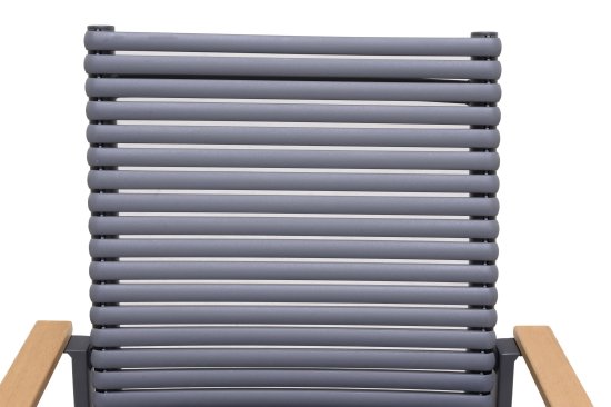 Стул Naterial Dora 62.2x93.8x59.6 см алюминий/пластик цвет темно-серый