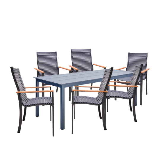 Стул Naterial Dora 62.2x93.8x59.6 см алюминий/пластик цвет темно-серый