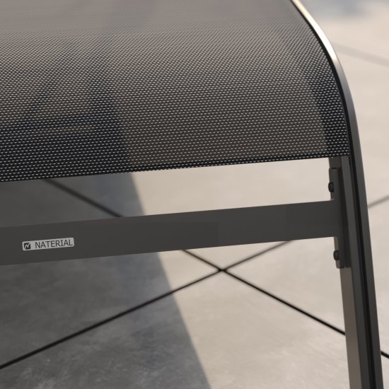 Шезлонг Naterial Lyra II 207x63x95 см алюминий/текстилен серый