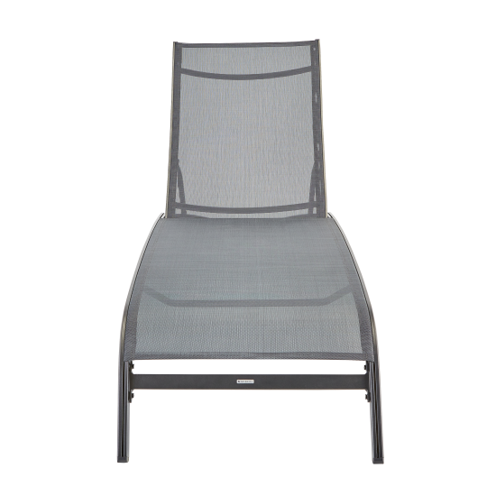 Шезлонг Naterial Lyra II 207x63x95 см алюминий/текстилен серый