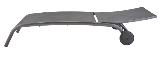 Шезлонг Naterial Lyra II 207x63x95 см алюминий/текстилен серый