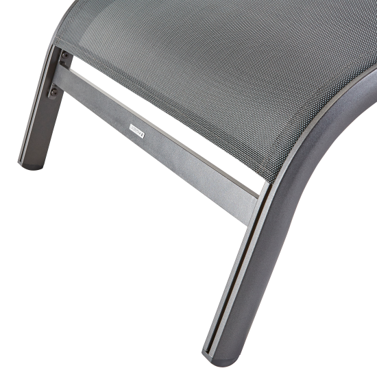 Шезлонг Naterial Lyra II 207x63x95 см алюминий/текстилен серый
