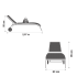 Шезлонг Naterial Lyra II 207x63x95 см алюминий/текстилен серый