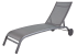 Шезлонг Naterial Lyra II 207x63x95 см алюминий/текстилен серый