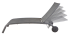 Шезлонг Naterial Lyra II 207x63x95 см алюминий/текстилен серый