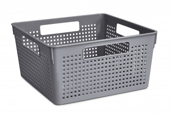 Коробка для хранения 29.4x29.4x15.1 см квадратная цвет серый