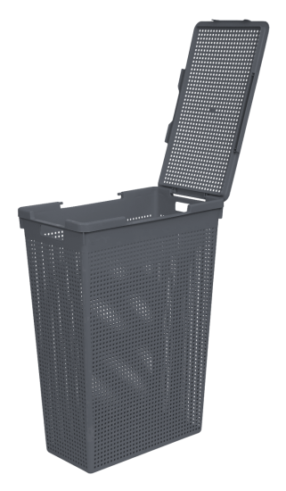 Корзина для белья Виолет Лофт 50л 45x60x26 см цвет серый