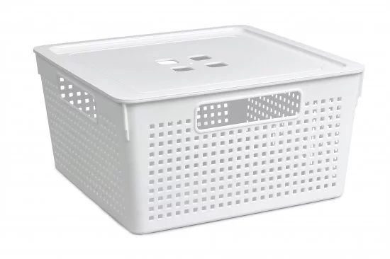 Коробка для хранения 29.4x29.4x15.1 см квадратная цвет белый