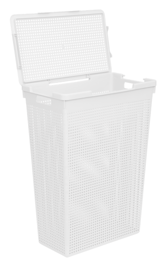 Корзина для белья Виолет Лофт 50л 45x60x26 см цвет белый