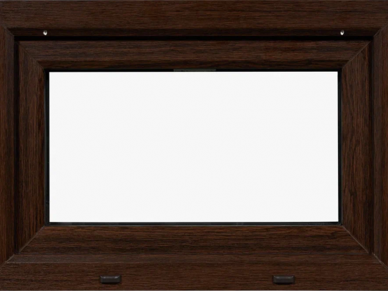 Окно пластиковое ПВХ VEKA одностворчатое 470x700 мм (ВxШ) фрамуга однокамерный стеклопакет белый/Темный дуб