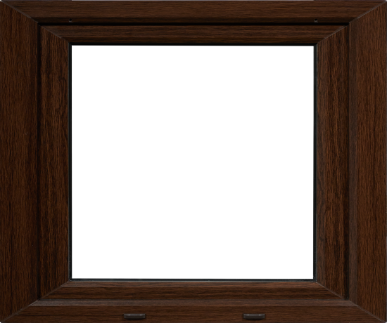 Окно пластиковое ПВХ VEKA одностворчатое 570x600 мм (ВxШ) правое поворотно-откидное однокамерный стеклопакет белый/темный дуб