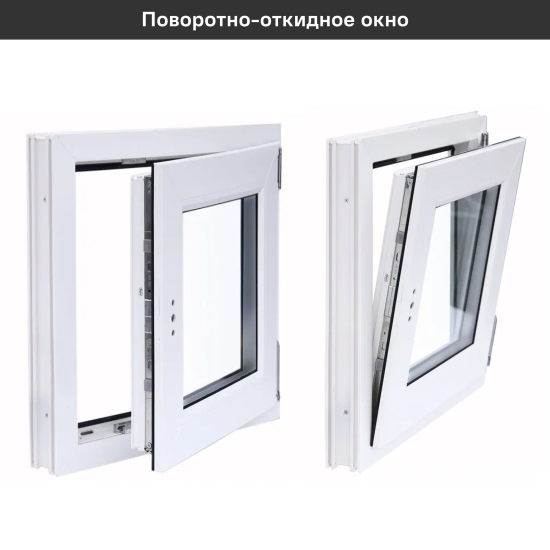Окно пластиковое ПВХ VEKA одностворчатое 570x600 мм (ВхШ) правое однокамерный стеклопакет белый/темный дуб