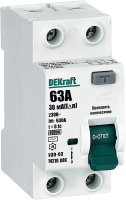 УЗО DEKraft 2P 63 А 30 мА 6 кА AC 14210DEK