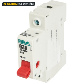 Выключатель-разъединитель Dekraft ВН-102 63 А 1P 63 А 17003DEK
