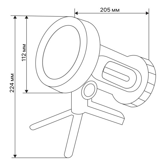 Фонарь-прожектор светодиодный аккумуляторный Duwi 10 Вт + 3 Вт IP65